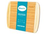 Tagliere Da Cucina In Legno Di Bamboo Con Scanalatura Per Succhi (37X29Cm) – Tagliere In Legno Grande Per Carni Verdure Formaggi Aperitivo O Pane