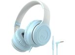 Cuffie Per Bambini Con Cavo, Jack Aux Da 3,5 Mm, Archetto Regolabile Con Microfono, Cuffie Over-Ear Pieghevoli Per Scuola, Viaggi, Ragazzi, Ragazze