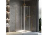 Cabina Doccia Angolare Rea Montana 100X80 Brush Gold