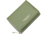 Portafoglio Donna Piccolo In Finto Cuoio, Portafoglio Donna Piccolo Con Tasca Portamonete 7 Scomparti Per Carte, Portafoglio Donna Piccolo Grande Capacità Molti Scomparti (Saffiano Green 2)