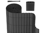 Jopassy Pvc Privacy Screen Schermo Privacy Per Recinzione Giardino Resistente Alle Intemperie Grigio 90X600Cm