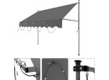 Jayseuw Tenda Da Sole A Morsetto Con Led 300X120Cm Tenda Da Sole Per Balconi Regolabile In Altezza Con Manovella Protezione Solare Senza Foratura Per Terrazze E Balconi Grigio