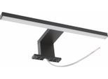 Lampada Specchio Led 40 Cm Per Bagno, IP44, 4000K Luce Neutra, Lampada Da Parete 230V, 250Lm, Nero, Lampada Specchio Bagno Led Moderna