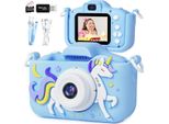 Fotocamera Per Bambini, Fotocamera Digitale Per Bambini Con Display Da 2,0", Fotocamera Per Bambini Unicorno, Regali Di Natale Per Ragazze E Ragazzi Di Età Compresa Tra 3 E 12 Anni, 1080P Hd"