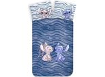 Disney Lilo E Stitch, Biancheria Da Letto Per Neonati, Biancheria Da Letto Per Bambini, Canna Da Pesca Con Sfondo A Stelle, Piumone 100 X 135 + Cuscino 40 X 60 Cm 100% Cotone