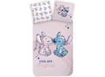 Disney Lilo E Stitch, Biancheria Da Letto Per Bambini, Biancheria Da Letto Per Bambini, Il Bacio Di Angelo E Stitch, Piumone 100 X 135 + Cuscino 40 X 60 Cm 100% Cotone