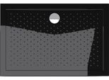 Doporro Piatto Doccia 80X120 Rettangolare In Acrilico Nero H 4 Cm Ultraslim Con Design Antiscivolo - Lucia02Ar