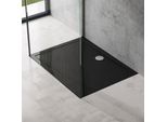 Doporro Piatto Doccia 90X120 Rettangolare In Acrilico Nero H 4 Cm Ultraslim Con Design Antiscivolo - Lucia02Ar