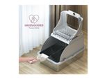 Lettiera Per Gatti Xxl Premium - Acciaio Inox Con Coperchio - Ampia Apertura Frontale