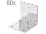 Alberts 849269 Staffa Per Lamiera Forata, Zincata Sendzimir, 40 X 40 X 60 Mm, Set Da 80