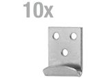 Alberts 852122 Ganci Di Bloccaggio, Per Chiusure Di Casse, Acciaio Inox, Diritti, 25 X 34, Set Di 10