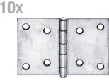 Alberts 852030 Cerniera, Larga, Acciaio Inox, 60 X 90 Mm, Set Da 10