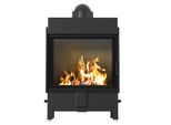 Caminetto In Acciaio Kratki Lucy 15 Kw Ø 200 Nero Thermotec
