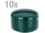 Alberts 833152 Tappo Per Pali Metallici Rotondi, In Plastica, Verde, Per Pali Ø 48 Mm, Set Da 10