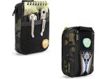 Viperade Ve26 Edc Pouch Piccola Borsa Per Attrezzi 8 Tasche 3 Scomparti Elastici Organizzatore Multitool Pocket Strumenti Superficie In Velcro Nero Camo