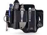 PJ36 Fodero In Pelle Per Multitool, Organizzatore Tascabile Edc Per Uomo Leatherman Multitool, Porta Torcia E Porta Penne, Cintura Con