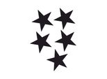 Adesivo Adesivo Stella Riflettente Nero