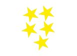 Adesivo Sticker Stella Riflettente Giallo