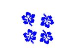 Adesivo Adesivo Riflettente Fiore Blu
