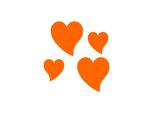 Adesivo Cuore Riflettente, Arancione