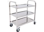 Carrello Di Servizio In Acciaio Inox, Alta Capacità Di Carico, Facile Mobilità, Argento