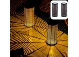 Set Di 2 Lanterne Solari Scandinave Lanterna Solare Decorazione Giardino Balcone Bamba Nero