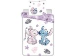 Biancheria Da Letto Lilo E Stitch, Design Bianco Con Motivo Stitch, Biancheria Da Letto Per Bambini, Piumone 160 X 200 Cm, Cuscino 70 X 80 Cm, 100 % Cotone