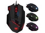 Mouse Da Gioco, 12 Pulsanti Programmabili Rgb Gamer Mouse, 4000DPI Mouse Ergonomico Con Cavo, Mouse Per Computer Usb, Gaming Mouse Per Pc, Mac, Laptop