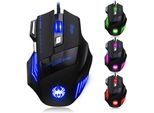 Mouse Da Gioco, Pc Gamer Mouse 7200DPI, Usb Led Wired Mouse, 7 Pulsanti Mouse Ergonomico Con Cavo, Mouse Per Computer Per Pc, Mac