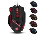 Mouse Da Gioco, 9200 Dpi, 8 Pulsanti Programmabili Mouse Ergonomico Con Cavo, Mouse Per Computer, Mouse Usb Led, Mouse Per Pc Gamer, Mouse Da Gioco Per Pc Mac (Nero)