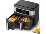 Friggitrice Ad Aria Doppio Cestello 10L (4L+6L) Xxl - 2600W Con 12 Programmi, Timer, Temperatura 50-200°C E Cottura Sana Senza Olio, Ideale Per Pollo Intero