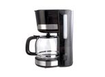 Caffettiera A Filtro Ribelli Da 1,5 Litri, Caffettiera Con Caraffa In Vetro Per 12 Tazze, 1000 Watt, Nera