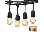 Svater Led Luci Da Fata All'aperto, S14 30M Luci Da Fata Lampadine Impermeabili IP65 Con 30+2 E27 150Lm 2W Lampadine In Plastica 2700K Bianco Caldo Per