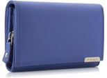 Portafoglio Da Donna In Pelle Con Protezione Rfid 25 Scomparti Portafoglio Da Donna Lungo (Viola)