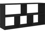 Vidaxl Scaffale A Muro Nero Aspetto Rovere 100X25X50 Cm Materiale A Base Di Legno