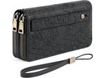 Portafoglio Donna Grande, Porta Carte Di Credito Con Doppia Zip In , Portafoglio Frizione Con Protezione Rfid Donna Grande, Con Molti Scomparti Per Carte,