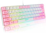 Tastiera Da Gioco 61 Tasti Tastiera Portatile Con 11 Luce Rgb, Galleggiante Abs Keycap Pieno Anti-Ghosting Tasti Meccanici Usb Sentire