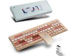 Mouse Senza Fili A 2,4 Ghz E Bluetooth, Tastiera E Mouse Senza Fili Con Batterie Ricaricabili, Tastiera Ultrasottile Con Tastierino Numerico, Mouse Silenzioso