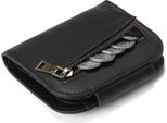 Portafoglio Compatto Da Donna In Pelle, Mini Design Corto Con Protezione Rfid, Piccolo Portafoglio Da Donna, Ampio Scomparto Per Le Monete, Chiusura A Cerniera, Scomparti Per Carte Multiple