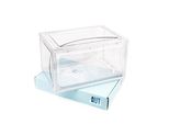 Scatola Portaoggetti Organizzatore Per Scarpe Scatole Di Plastica Pieghevoli Bianco-Trasparente Organizzatore Per Scaffale