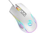 Mouse Da Gioco Con Cavo Hxsj X100, Mouse Ergonomico Per Pc Con Luci Led A 7 Colori, 7 Pulsanti, Sensore Ottico, 4 Impostazioni Di Livello Dpi, Fino A 3600 Dpi, Leggero,