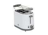 Tostapane Ribelli, Tostapane Automatico Con Funzione Di Scongelamento, Riscaldo E Annullamento, Per 2 Fette Con Attacco Per Panini, 750 Watt, Bianco
