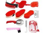 Mualrous Kit Per La Cura Del Cavallo 10 Pezzi Kit Di Pulizia-Spazzola Kit-Cavallo Cavaliere Pettine Strumento