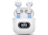 Bluetooth 5.3 Con 4 Microfoni Enc, 2023 Nuove Cuffie Wireless 42H Bassi Profondi Cuffie Senza Fili A Cancellazione Di Rumore Auricolari, IP7 Impermeabile Con Display A Led