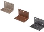 Alberts 823023 Staffa Per Piastre Perforate Duravis®, Diamantata Nera Con Rivestimento Duplex, Dimensioni 60 X 60 X 60 Mm, Set Da 50