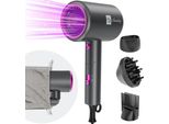 Asciugacapelli Ionico, Asciugacapelli Da 2400W Con Ugello Per Lo Styling, Diffusore E Ugelli Dritti, Luce E Alta Velocità, Asciugacapelli Da Viaggio Pieghevole, Asciugacapelli
