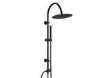 Joho Colonna Doccia Idromassaggio Acciaio Inox Senza Miscelatore Fori Muro Regolabili Doccia Colonna Soffione Doccetta, Asta Doccia Forma Di U, D25Cm
