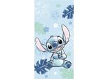 Asciugamano Da Doccia Disney Lilo E Stitch Asciugamano Da Bagno Blu Con Fiori E Foglie 70 X 140 Cm, 100 % Cotone
