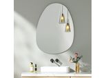 S'afielina Specchio Da Parete Asimmetrico 75×55Cm Senza Cornice Specchio Da Soffitto Specchio Da Bagno Per Soggiorno, Bagno E Camera Da Letto