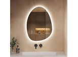 S'afielina 60×45 Cm Specchio Asimmetrico Led - Specchio Da Bagno Con Illuminazione, Funzione Dimmer, Montaggio Orizzontale/Verticale, Antiappannamento, Bagno E Corridoio